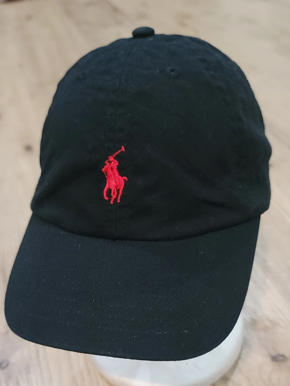 Polo by Ralph Lauren Black Kids Baseball Cap with Red Pony Logo READ!!